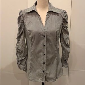 INC International Concepts Black White Shirt Sz 8